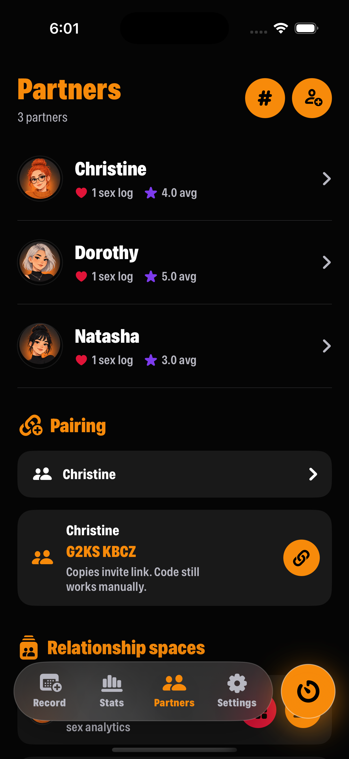 Partner spaces