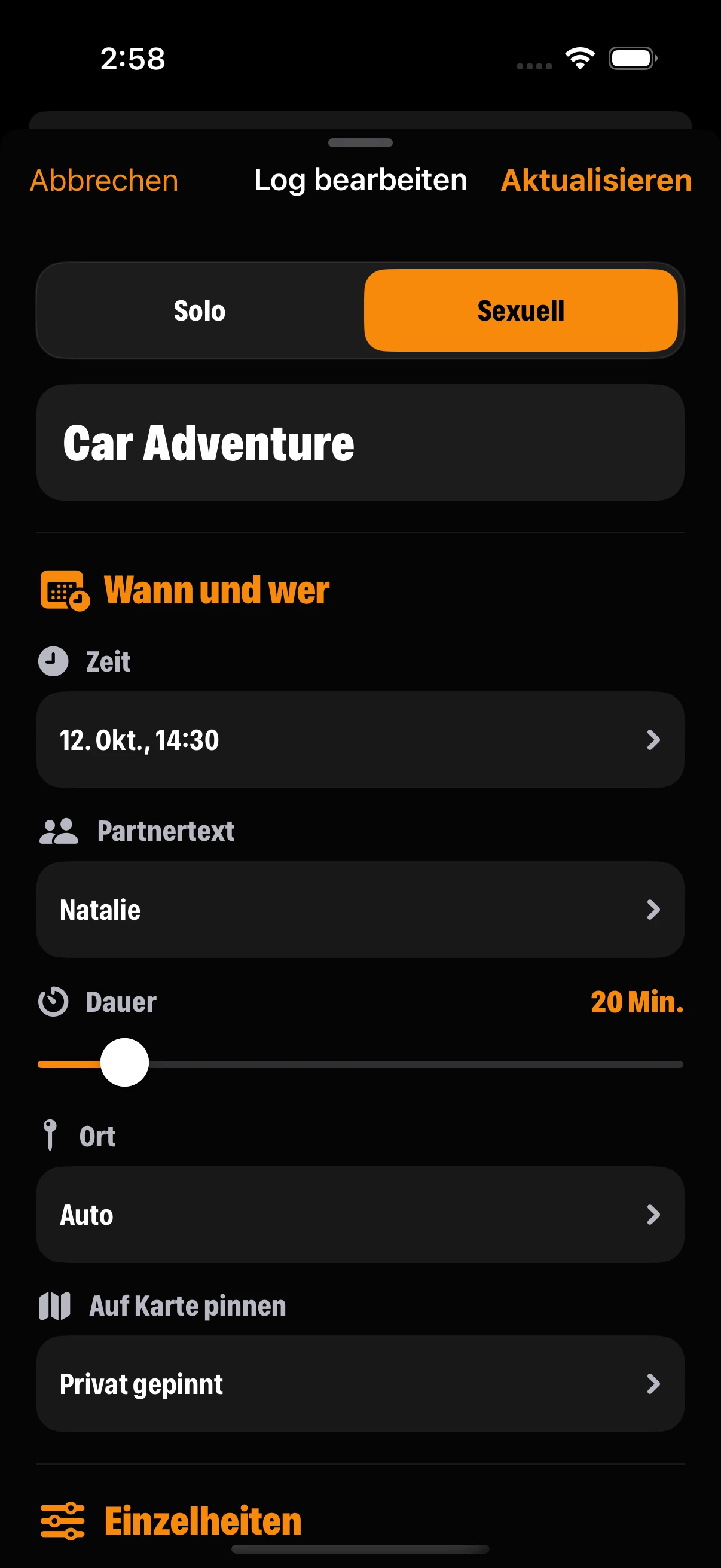 Privates Sextagebuch