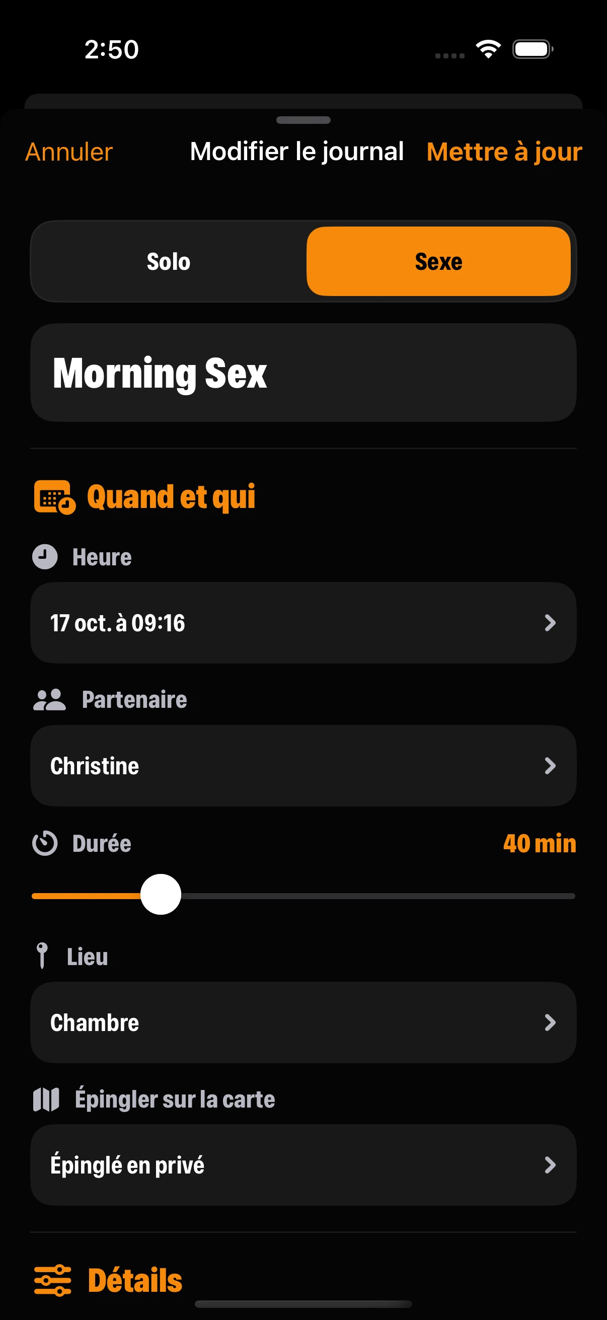 Journal intime privé
