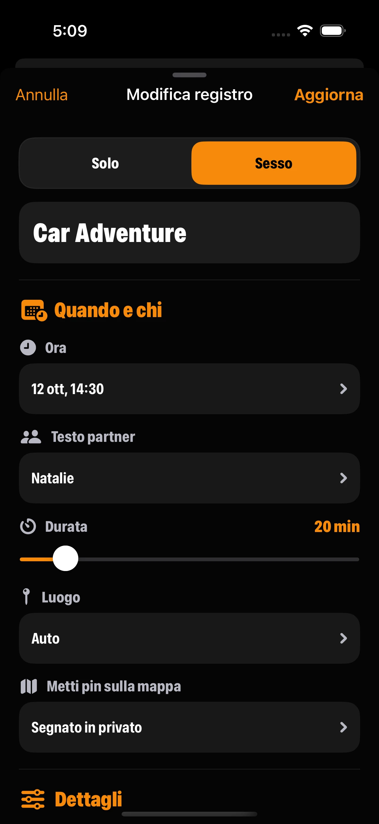 Diario sessuale privato